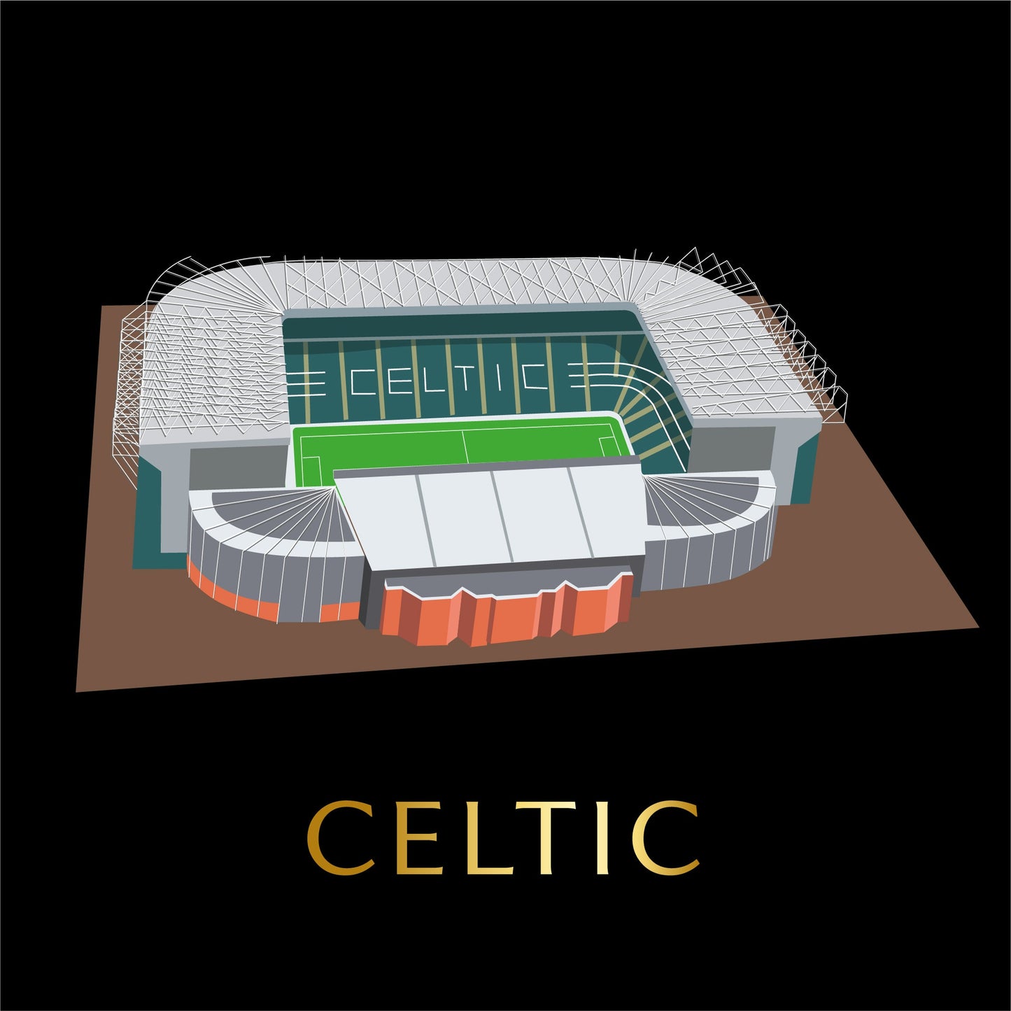 Scotland Football Stadium Scratch-Off Map