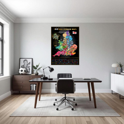 England Football Stadium Scratch-Off Map 25/26